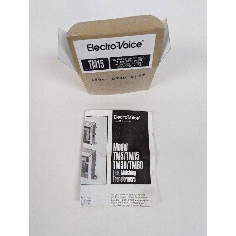 NEW EV Electro Voice TM15 15 Watt Universal Transformer 25 70.7 100 volt Coil - Picture 1 of 4